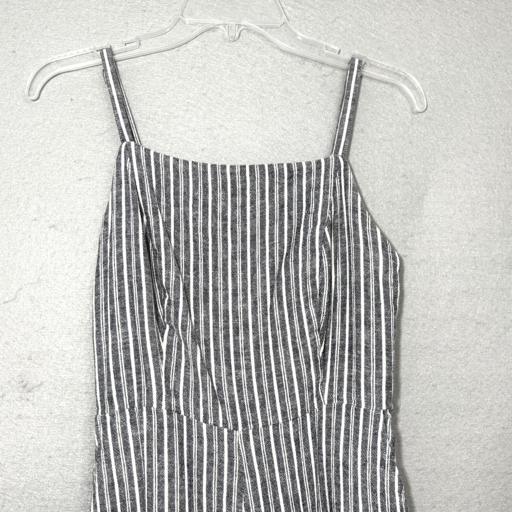 Old Navy Striped Linen Jumpsuit Womens Size S Blue White Coastal Summer Wide Leg - Picture 3 of 8